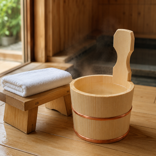 Koyamaki Bath Bucket with Handle — lifestyle