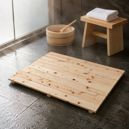 Hinoki Bath Mat Wide