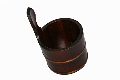 Kiso Bath Bucket with Handle Lacquer Finish