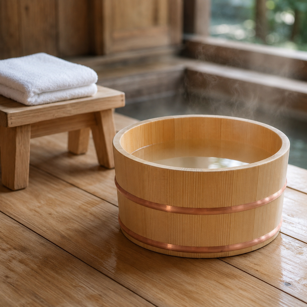 Sawara Bath Bucket — lifestyle